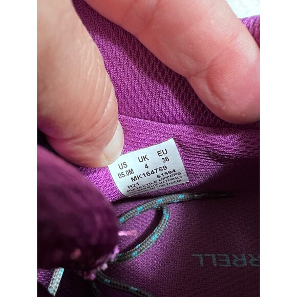 Merrell shoes youth 5 M Oakcreek mid hiking purple sneaker youth size 5 M - Picture 5 of 8